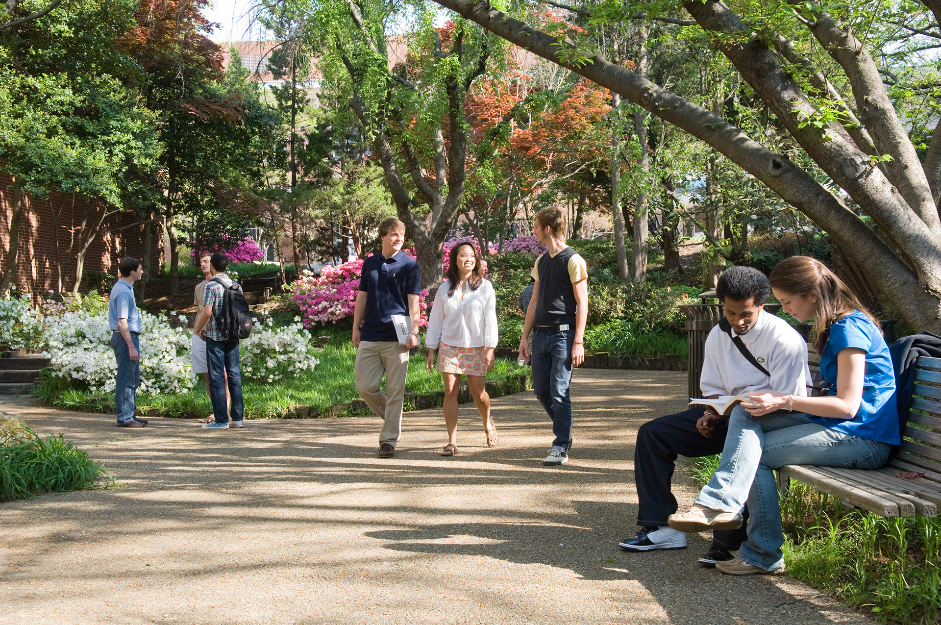 Students on campus